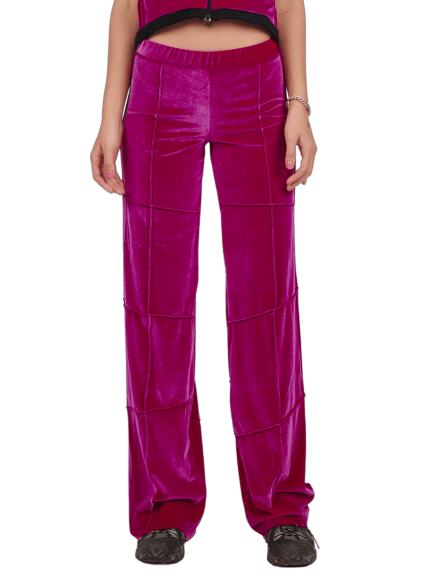SALLY LAPOINTE M pink mauve track pants w/cinched legs All Too Human