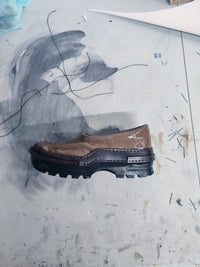 Brown Moccasins in Patent Leather-Hernán Guardamagna-APOC STORE