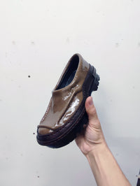 Brown Moccasins in Patent Leather-Hernán Guardamagna-APOC STORE