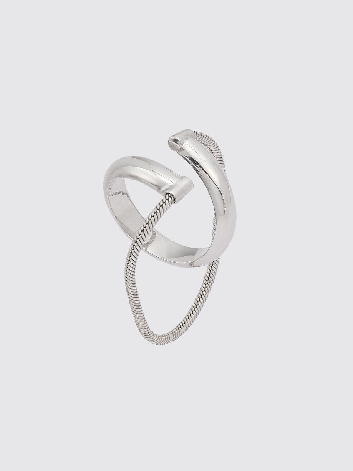 Rosalinde Mid-Size Hoop w/ Chain-RÄTHEL & WOLF-APOC STORE