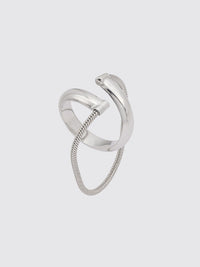 Rosalinde Mid-Size Hoop w/ Chain-RÄTHEL & WOLF-APOC STORE