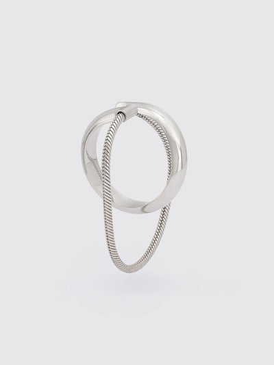Rosalinde Mid-Size Hoop w/ Chain-RÄTHEL & WOLF-APOC STORE