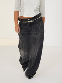 Ramp Tramp Scalloped Pocket Jeans-NIAMH GALEA-APOC STORE