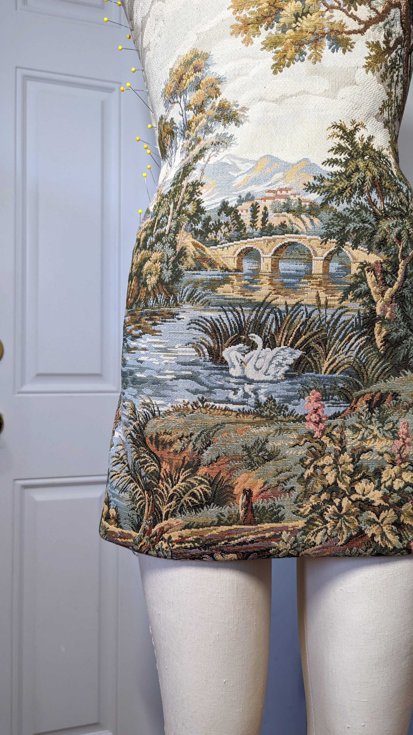 River Landscape Tapestry Dress-Kristin Mallison-APOC STORE