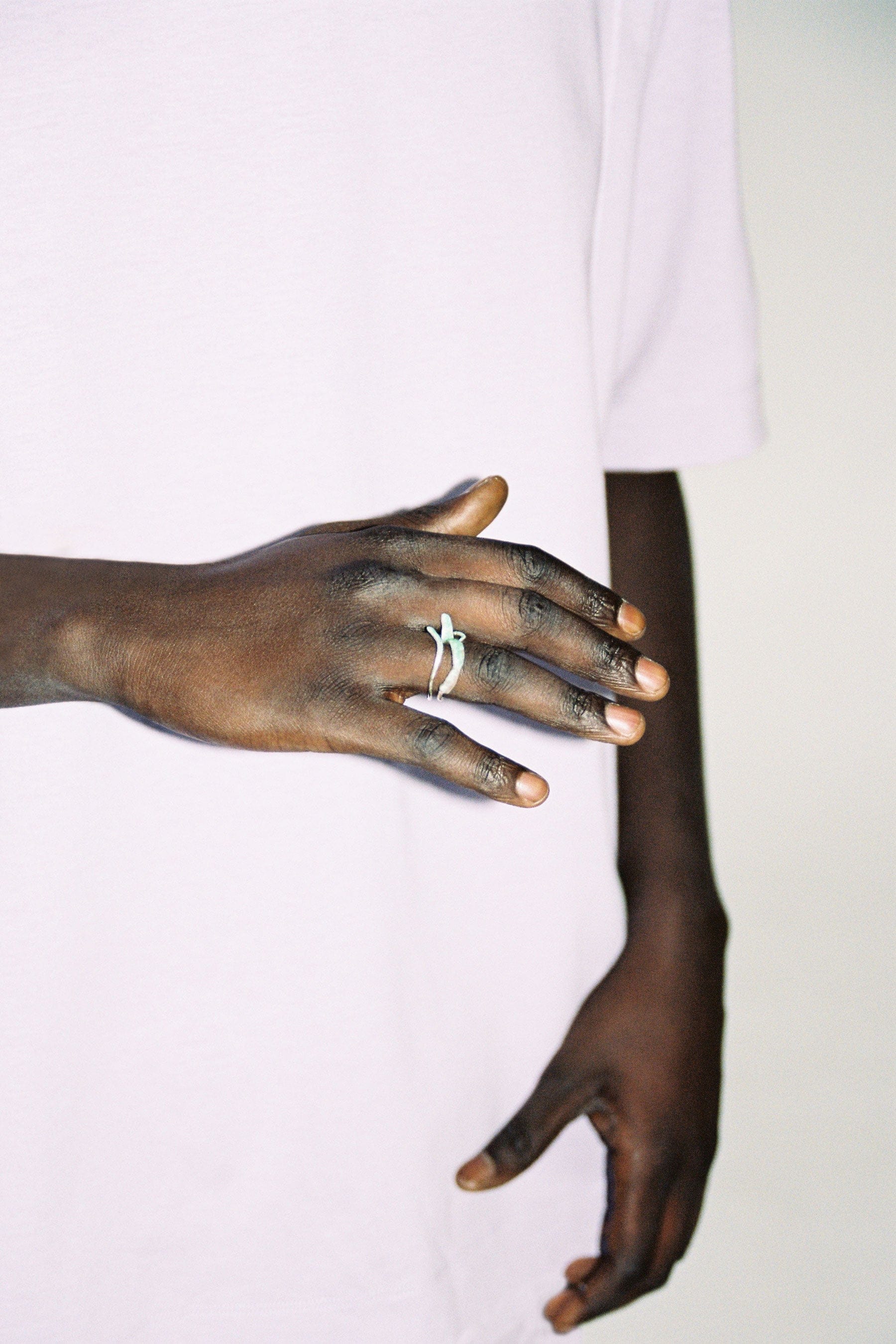 Green Enamel Spiral Shirt Ring 002-Karmuel Young-APOC STORE