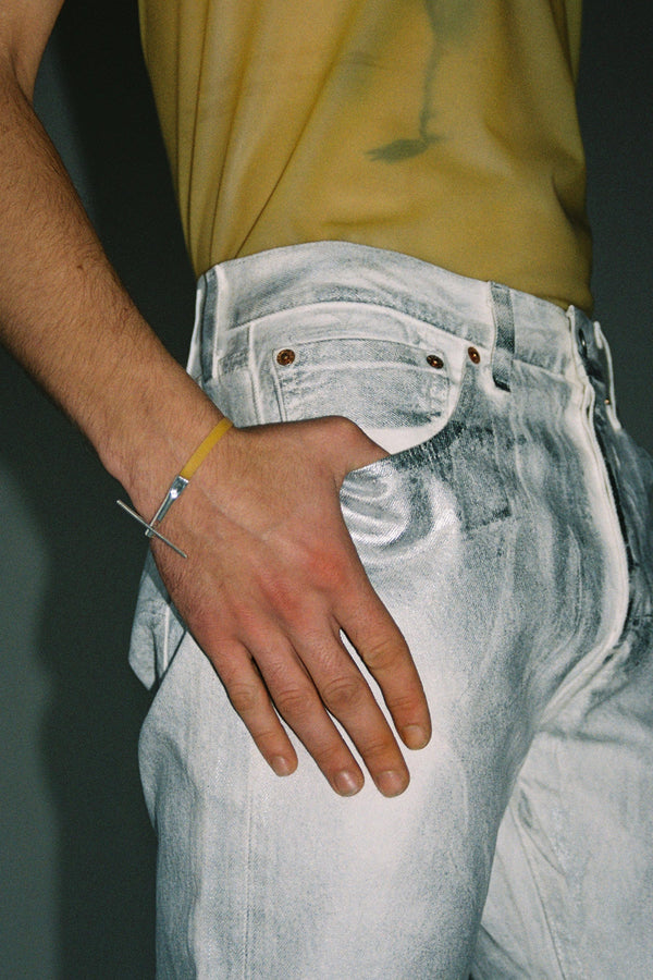 Rubber Band Silver Chain Bracelet-Karmuel Young-APOC STORE