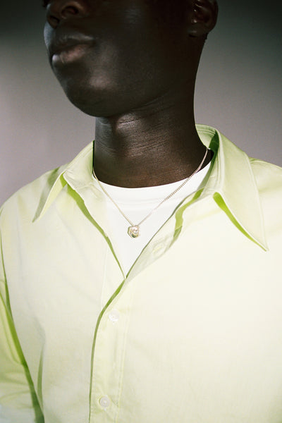 Meteorite Pendant Silver Shirt Chain-Karmuel Young-APOC STORE