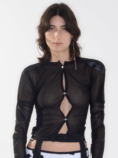 Sheer Pearl Cardigan Top-ISSA EAKIN-APOC STORE