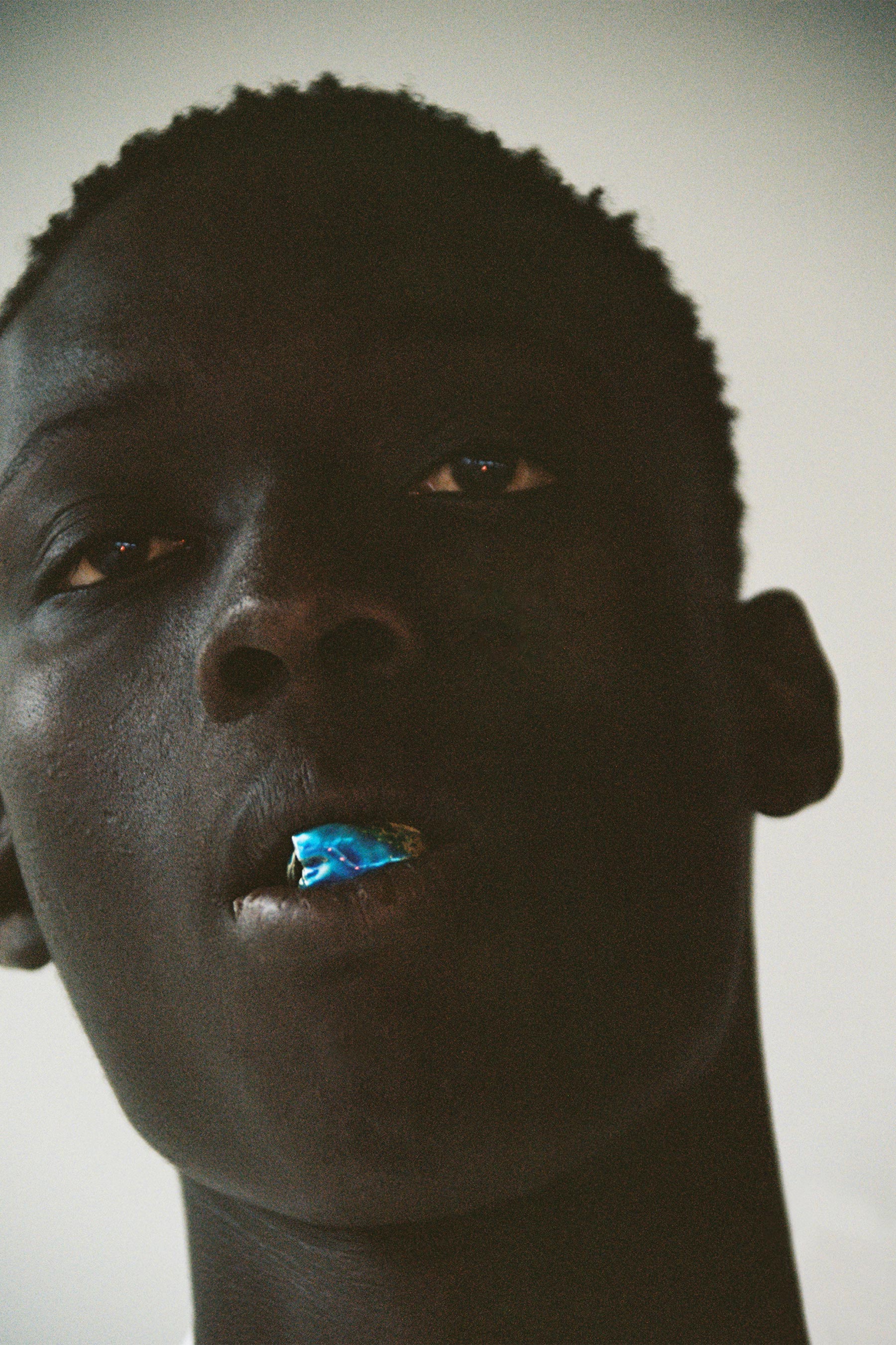 Blue Enamel Spiral Shirt Ring 001-Karmuel Young-APOC STORE