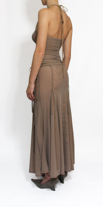 Dusk Body Form Maxi Skirt-Oriens-APOC STORE