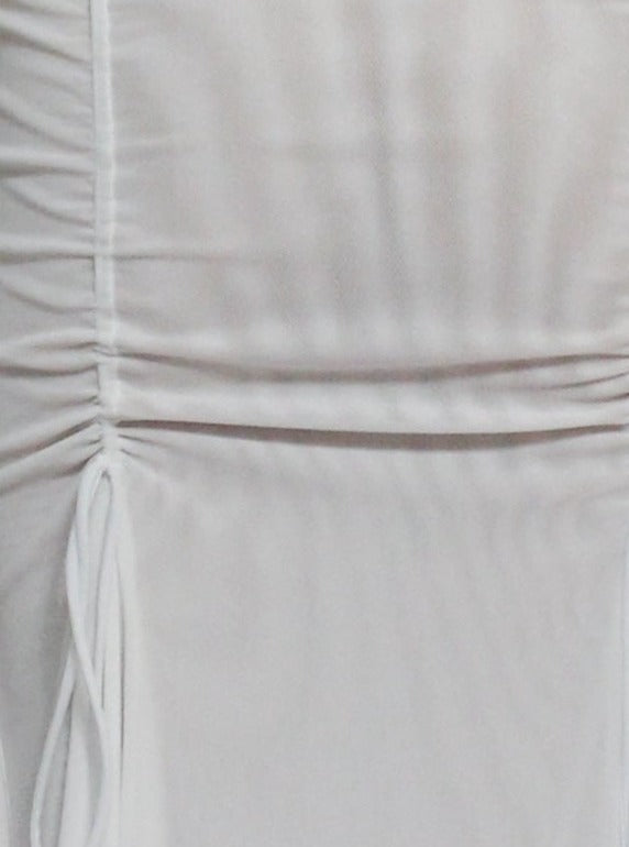 White Ellipse Mesh Gown-Oriens-APOC STORE