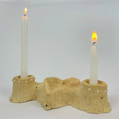 Stone Candleholder-EEGGNET-APOC STORE