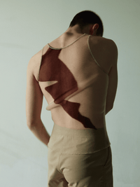 Streak Vest Brown-Khanh Brice Nguyen-APOC STORE