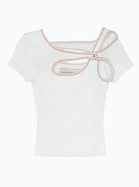 Score Knit Top Shortsleeve-René Scheibenbauer-APOC STORE