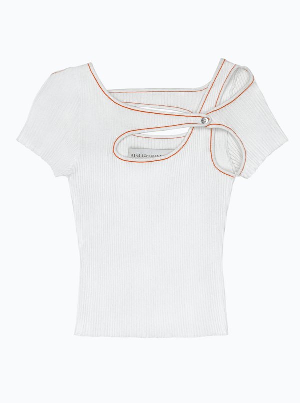 Score Knit Top Shortsleeve-René Scheibenbauer-APOC STORE