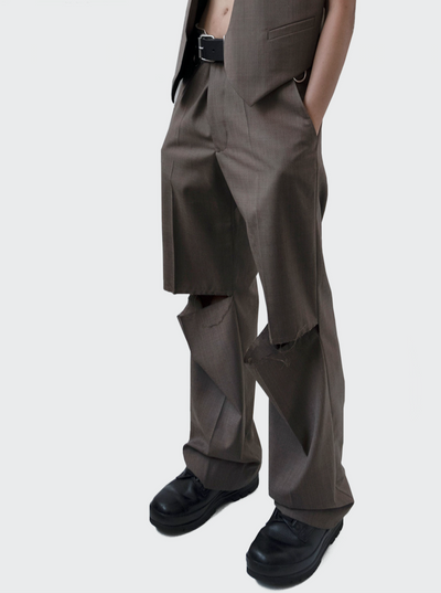 MIO - Kneecut Tailored Trousers-Ella Boucht-APOC STORE