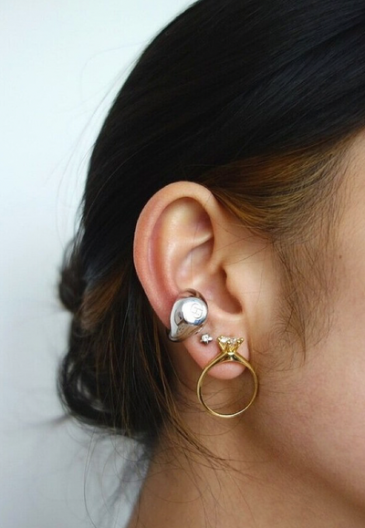 Silver Signet Ear Cuff-D’heygere-APOC STORE