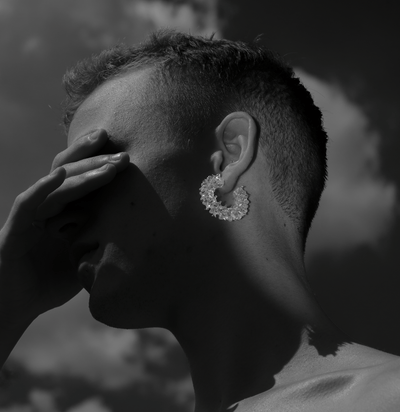 Spine Earrings 3d Printed Resin-Agoston Balazs-APOC STORE