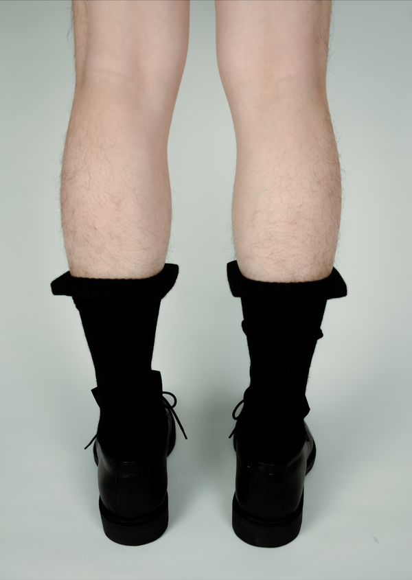 Framed Sock Black-SHEK LEUNG-APOC STORE