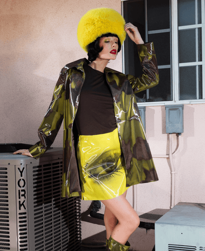 Holographic Banana Cow Color-changing Coat-Leeann Huang-APOC STORE