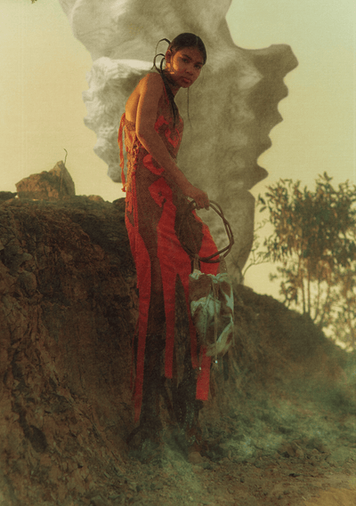 Sereia Dress Coral-VEREDAS-APOC STORE