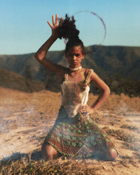 Goat Hide Corset Brown-VEREDAS-APOC STORE