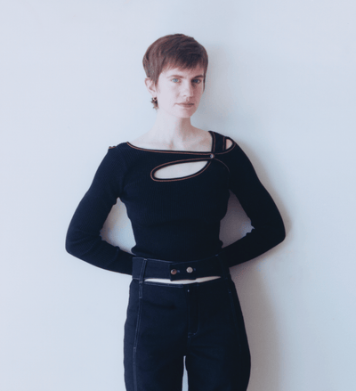 Score Knit Top-René Scheibenbauer-APOC STORE