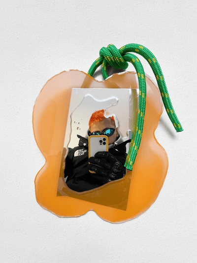 Orange Extra Small Light Mirror-STEFANIA RUGGIERO-APOC STORE