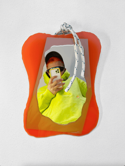 Orange Medium Mirror-STEFANIA RUGGIERO-APOC STORE