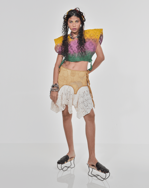 Faeriët 'leaf Crochet Skirt-VEREDAS-APOC STORE