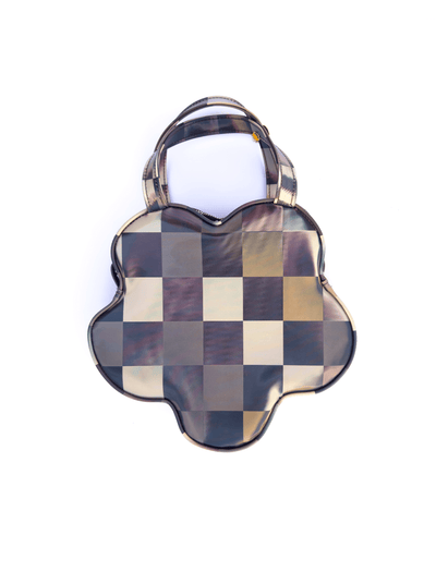 Lenticular Colour-Changing Checker Flower Handbag-Leeann Huang-APOC STORE