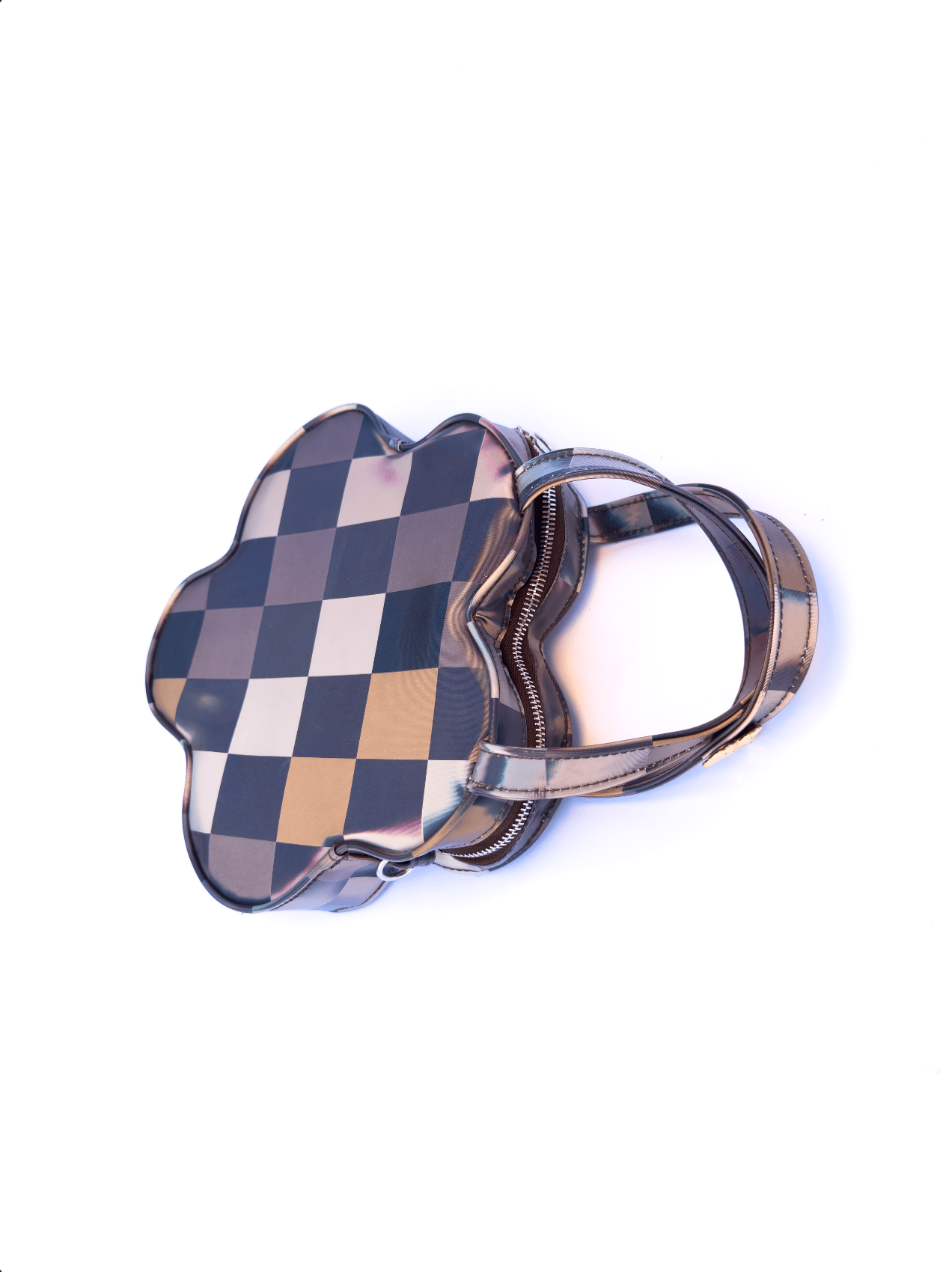 Lenticular Colour-Changing Checker Flower Handbag-Leeann Huang-APOC STORE