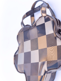 Lenticular Colour-Changing Checker Flower Handbag-Leeann Huang-APOC STORE