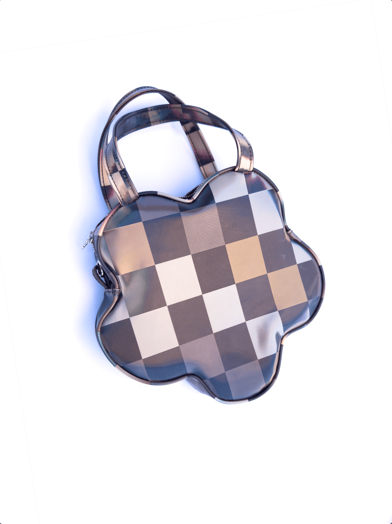 Lenticular Colour-Changing Checker Flower Handbag-Leeann Huang-APOC STORE