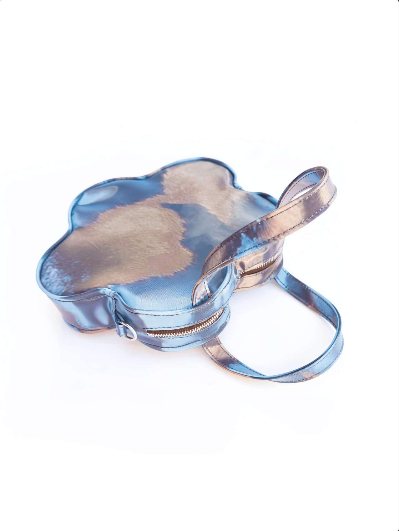 Lenticular Colour-Changing Blue Blueberry Cow Flower Handbag-Leeann Huang-APOC STORE