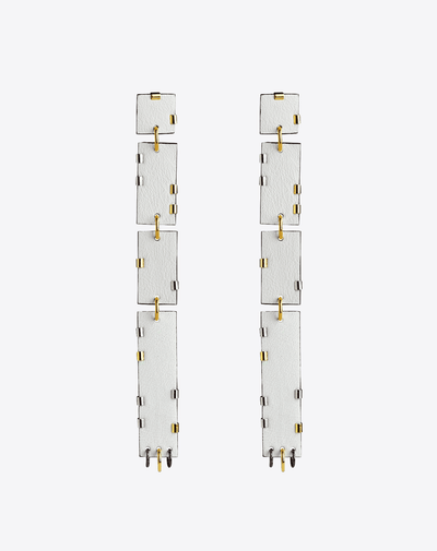 Ivory leather earrings-anGostura-APOC STORE