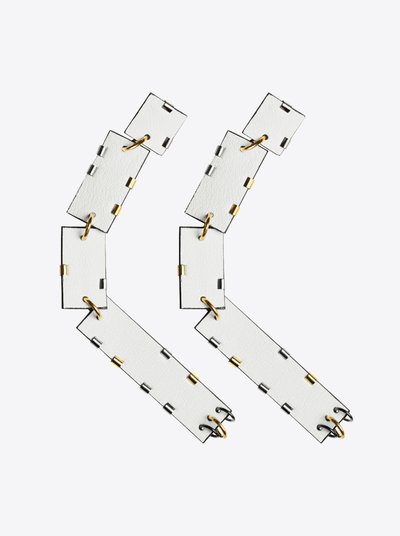 Ivory leather earrings-anGostura-APOC STORE
