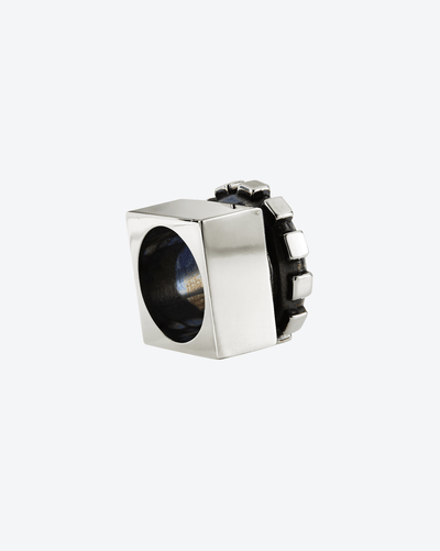 Silver Eir cube ring man-anGostura-APOC STORE