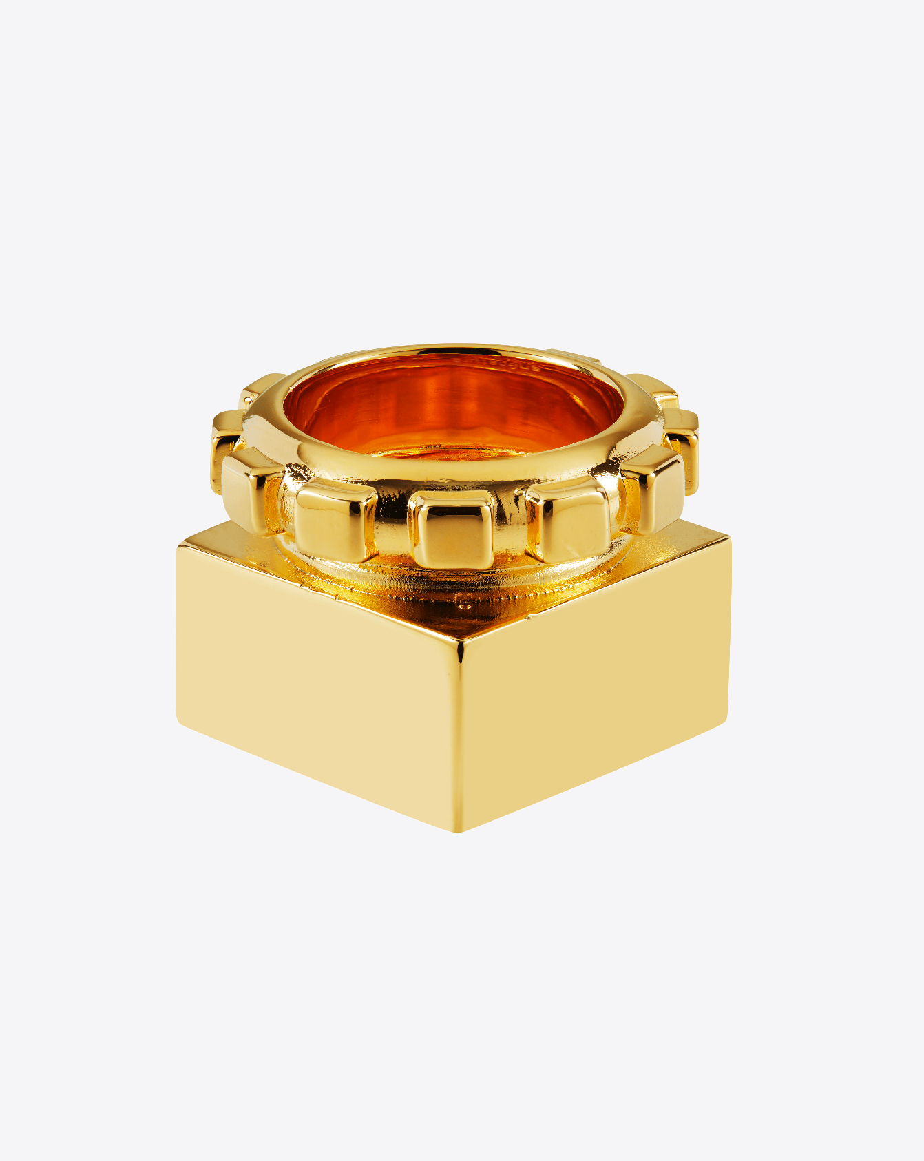 Gold Eir cube ring man-anGostura-APOC STORE