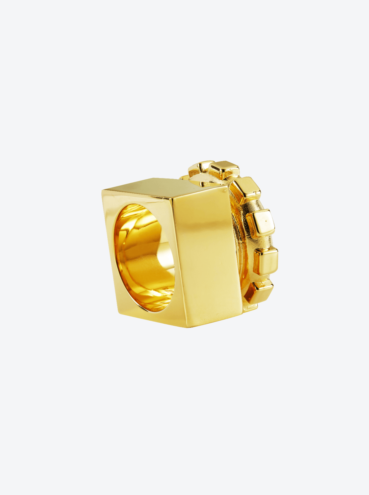 Gold Eir cube ring man-anGostura-APOC STORE