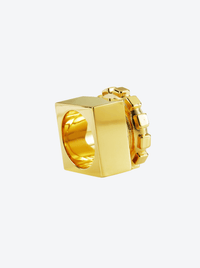 Gold Eir cube ring man-anGostura-APOC STORE