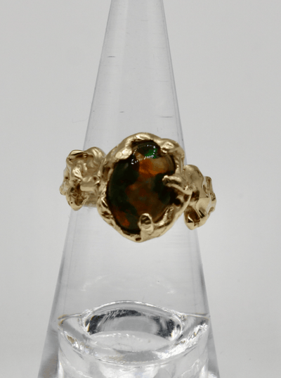 Gold Irradiate Ring Green-Nadia Ridiandries-APOC STORE