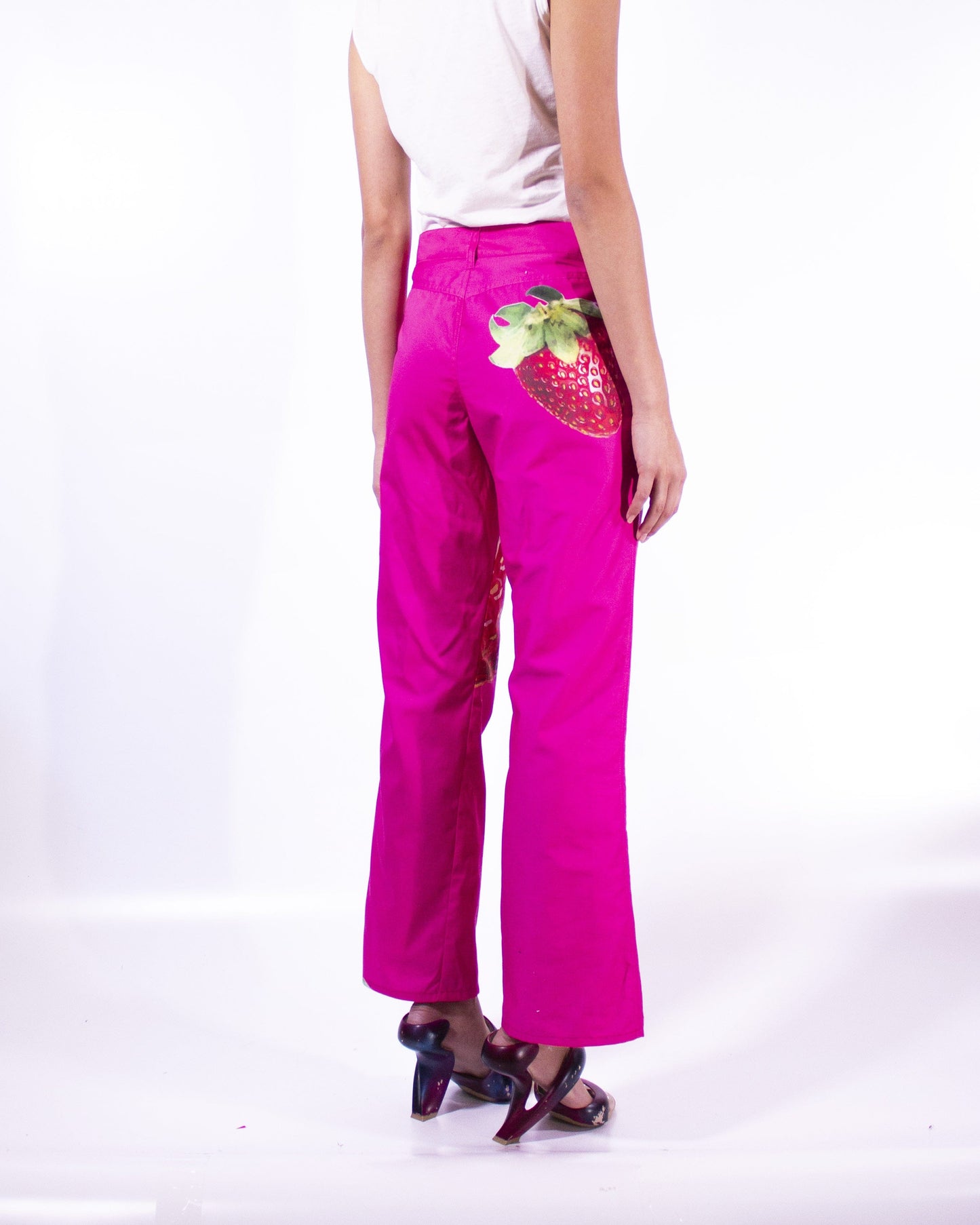 Strawberry Print Jeans-Leeann Huang-APOC STORE