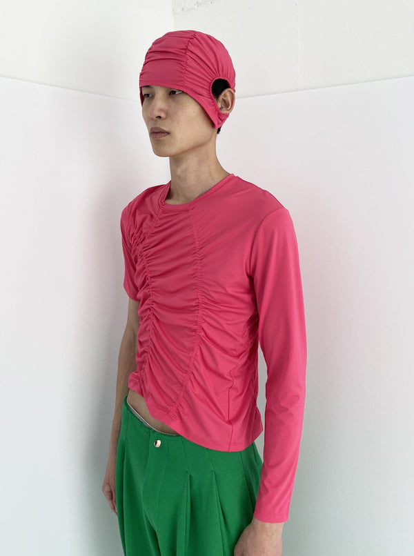 Broken Chamwoe T-Shirt Deep Pink-Sung Ju-APOC STORE
