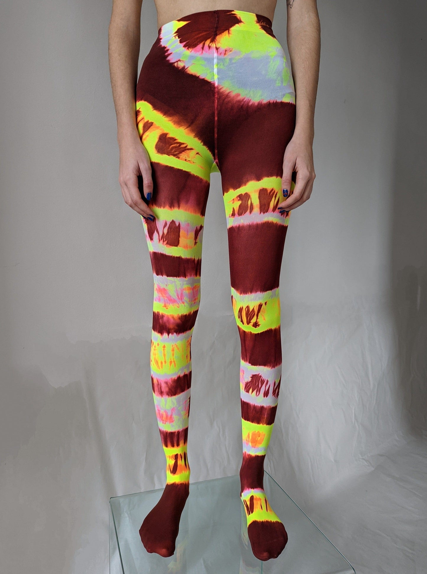 Hand Dyed Tights Multicolour-Celia Calderón Asensio-APOC STORE