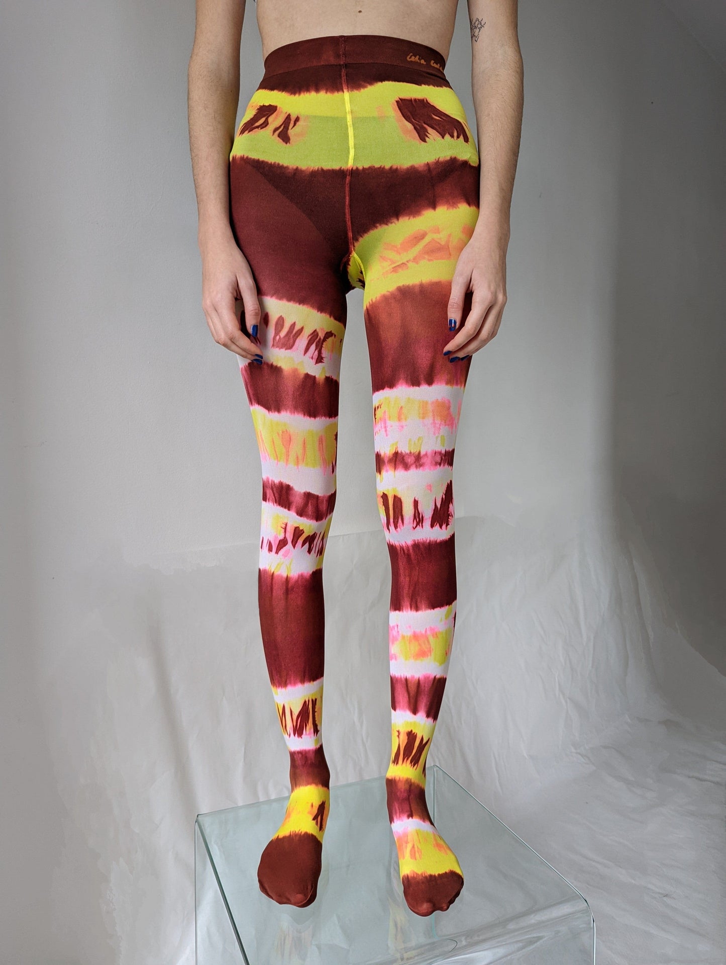 Hand Dyed Tights Multicolour-Celia Calderón Asensio-APOC STORE