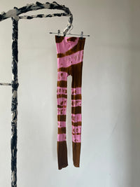 Hand Dyed Tights Pink Brown-Celia Calderón Asensio-APOC STORE
