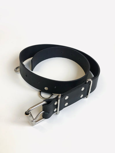 TEO - Black Leather Belt-Ella Boucht-APOC STORE