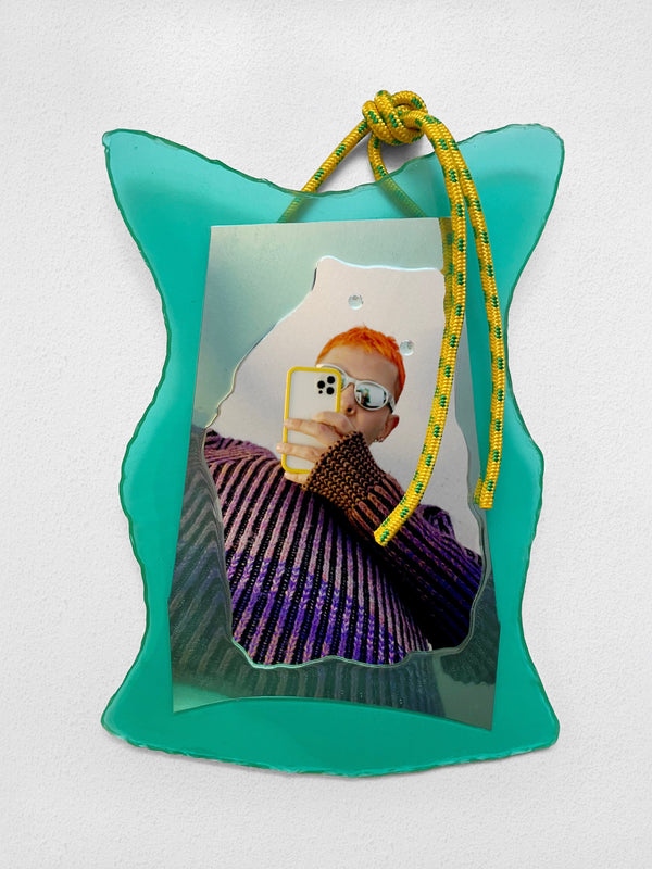 Large Turquoise Mirror-STEFANIA RUGGIERO-APOC STORE