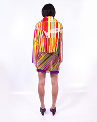 Holographic TV Stripe Colour-Changing Jacket-Leeann Huang-APOC STORE